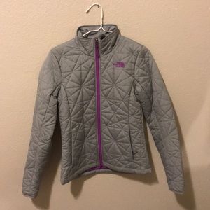 North face grey zip up